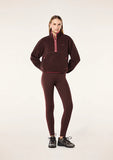 Verde Sherpa Quarter Zip - Mahogany/Diva Pink