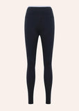 Vita Full Length Legging - Black/Heather Blue