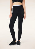 Vita Full Length Legging - Black/Heather Blue