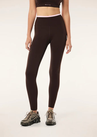 Vita Full Length Legging - Espresso/Chalk Pink