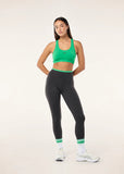 Vita Full Length Legging - Caviar/Kelly Green
