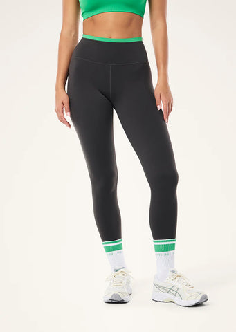 Vita Full Length Legging - Caviar/Kelly Green
