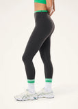 Vita Full Length Legging - Caviar/Kelly Green
