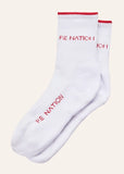 Vita Sock - White/College Red