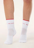 Vita Sock - White/College Red