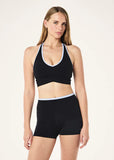 Vita Sports Bra - Black/Heather Blue