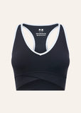 Vita Sports Bra - Black/Heather Blue