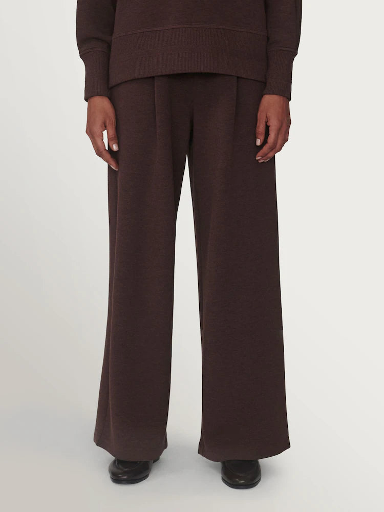 The Extra Wide Leg Pant - Coffee Bean Marl