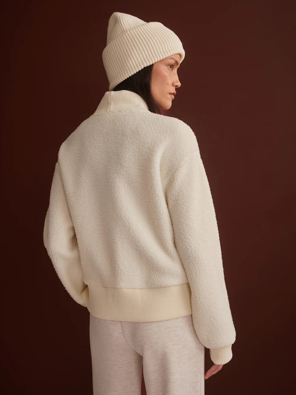 Mumford Half-Zip Fleece - Egret