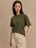 Leighton Boyfriend Tee - Racing Olive