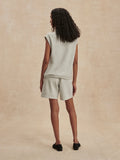 Salome Raglan Tee - Light Grey Marl