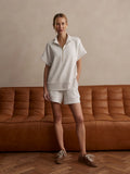 Atrium High-Rise Short - Ivory Marl