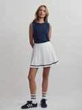 Clarendon High Rise Skort - White/Blue Nights