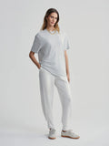Leighton Boyfriend Tee - Light Grey Marl