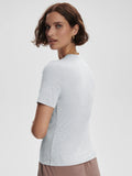 Regina Fitted Tee - Light Grey Marl