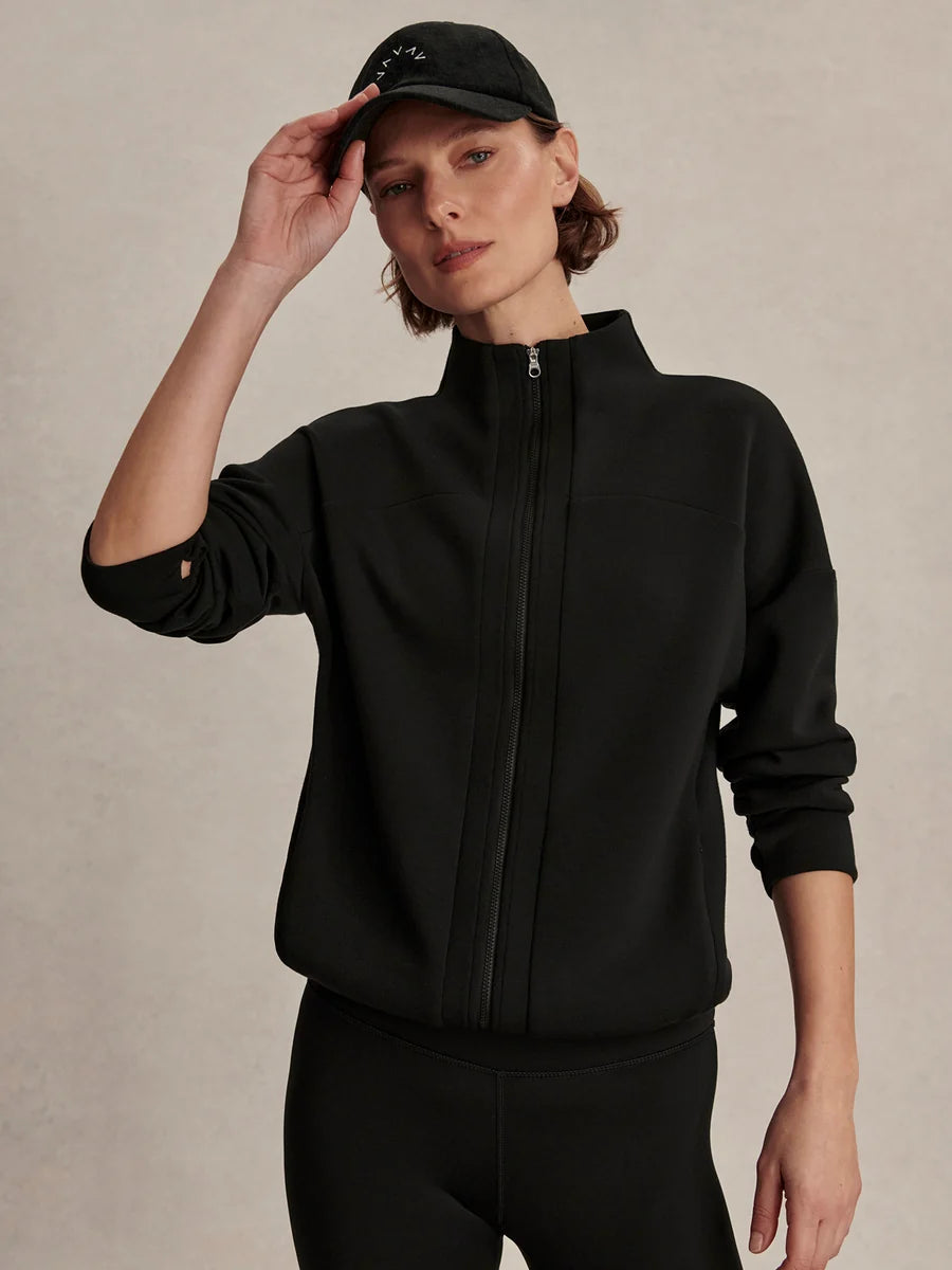 Tayah Zip-Through Sweat - Black