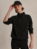 Tayah Zip-Through Sweat - Black