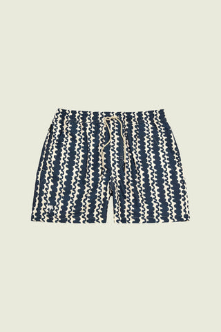 Swim Shorts - Blue Scribble