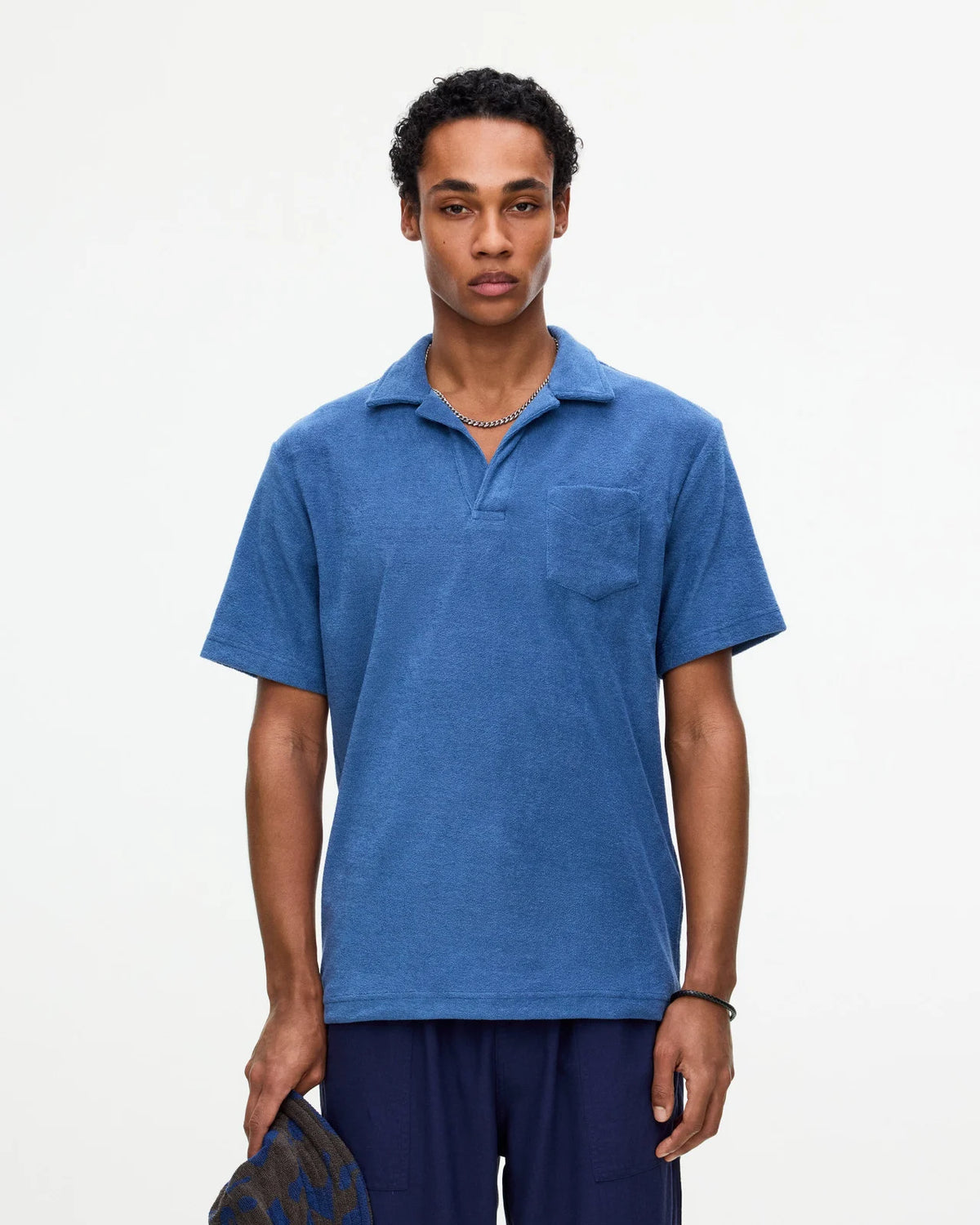 Terry Polo Shirt - Coronet Blue