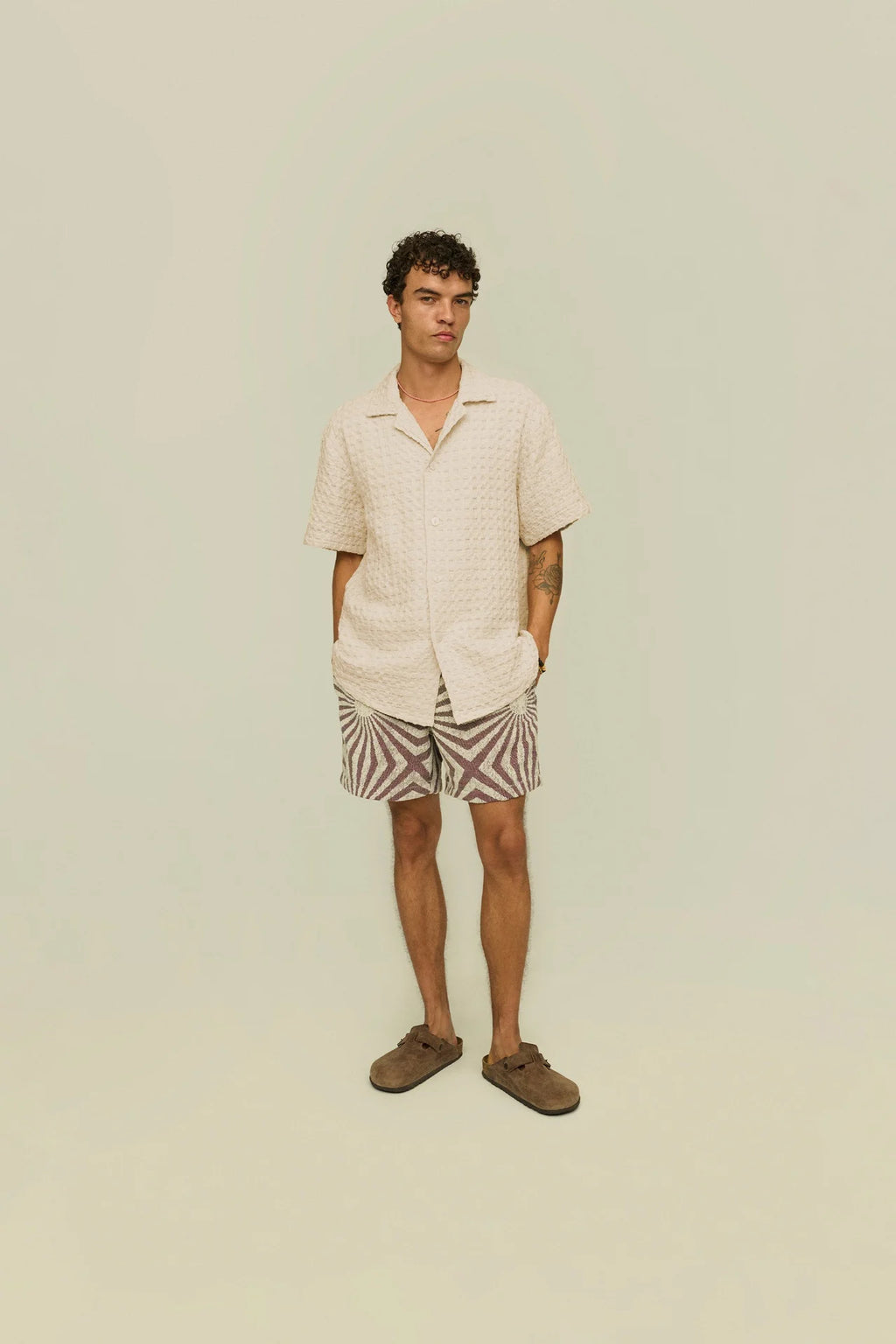 Cuba Waffle Shirt - Ecru
