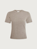 Regina Fitted Tee - Taupe Marl