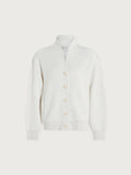 Celeste Button Through Sweat - Ivory Marl