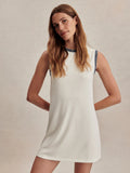 Endo Court Dress - White/Blue Nights
