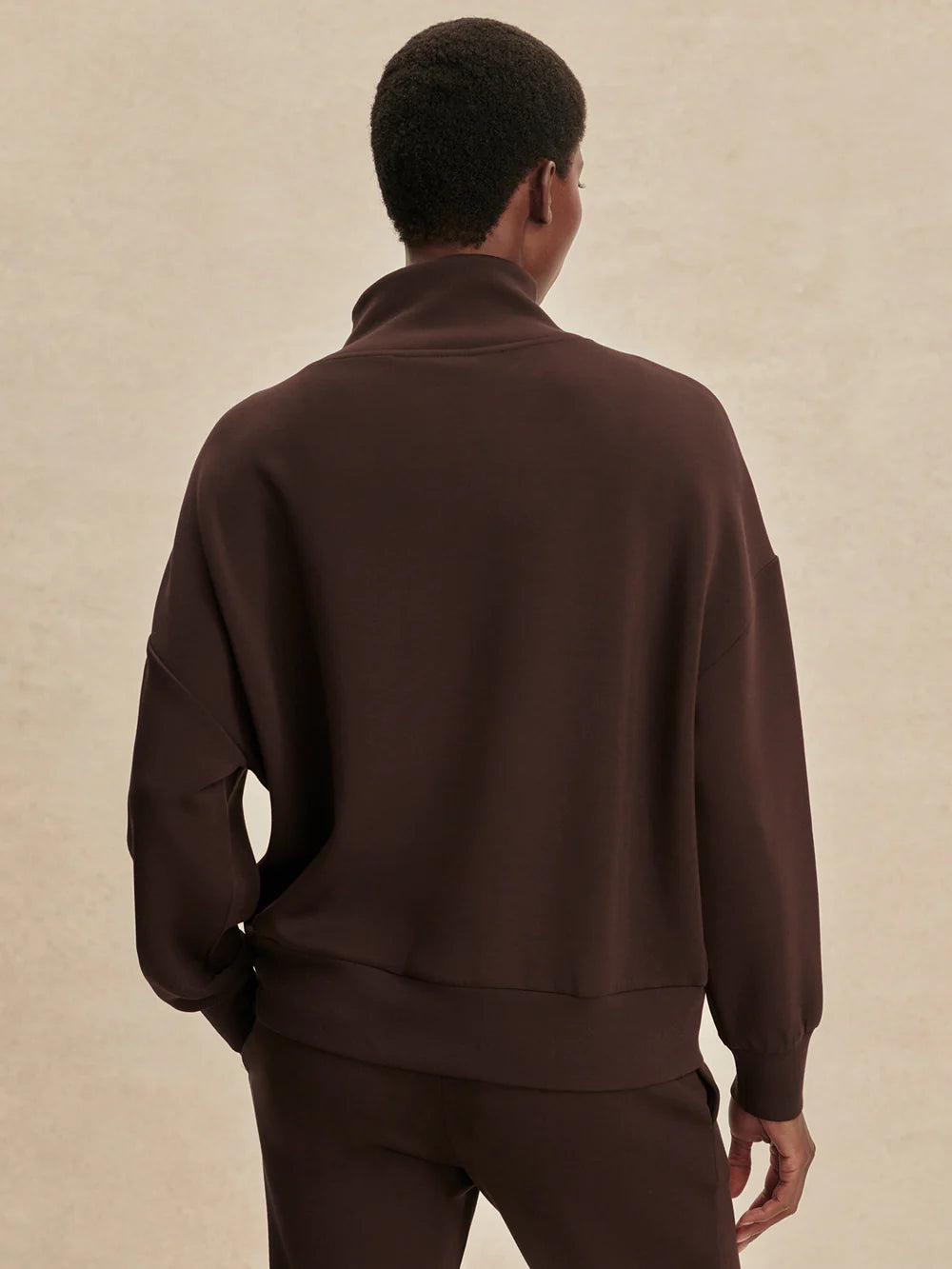 Hawley Half-Zip Sweat - Coffee Bean