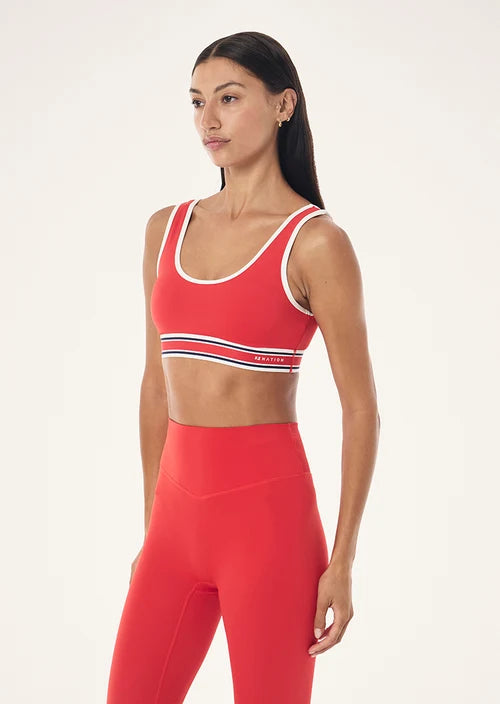 Pursuit Sports Bra  - College Red