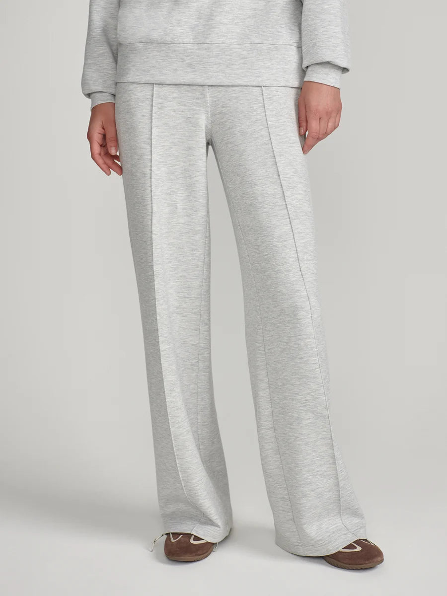 The Wide Leg Pant - Light Grey Marl
