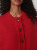 Olwen Button Front Sweater - Red Marl