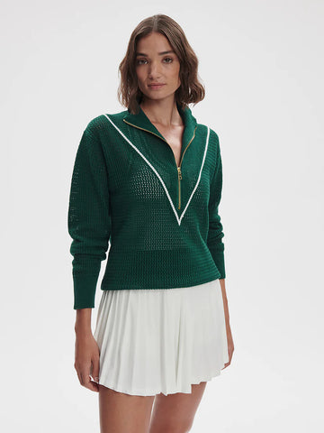 Calva Half-Zip Knit - Forest