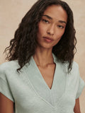 Gracee V-Neck Tank - Mint Green Marl