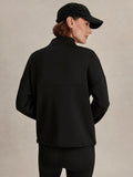 Tayah Zip-Through Sweat - Black