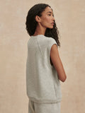 Salome Raglan Tee - Light Grey Marl