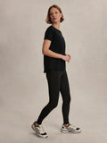 Saskia Seamless Longline Tee - Black