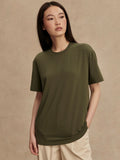 Leighton Boyfriend Tee - Racing Olive