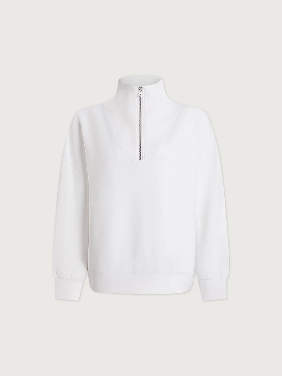 Hawley Half-Zip Sweat - White