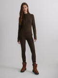 Always Warm Half Zip Base Layer - Deep Chocolate Marl