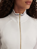 Len Seamless Zip-Through Sweater - White