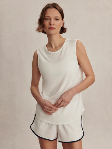 Nolan Seamless Longline Tank - White