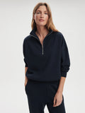 Hawley Half Zip Sweat - Navy