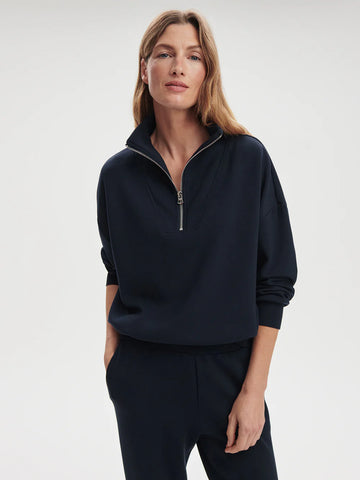 Hawley Half Zip Sweat - Navy