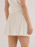 Davina High-Rise Skort - White