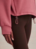 Sian Cropped Half-Zip Sweat - Mauvewood