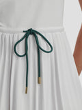 Paloma Court Dress - White/Forest