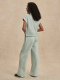 The Wide Leg Pant - Mint Green Marl