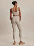 FreeSoft High-Rise Legging - Ivory Abstract Feather