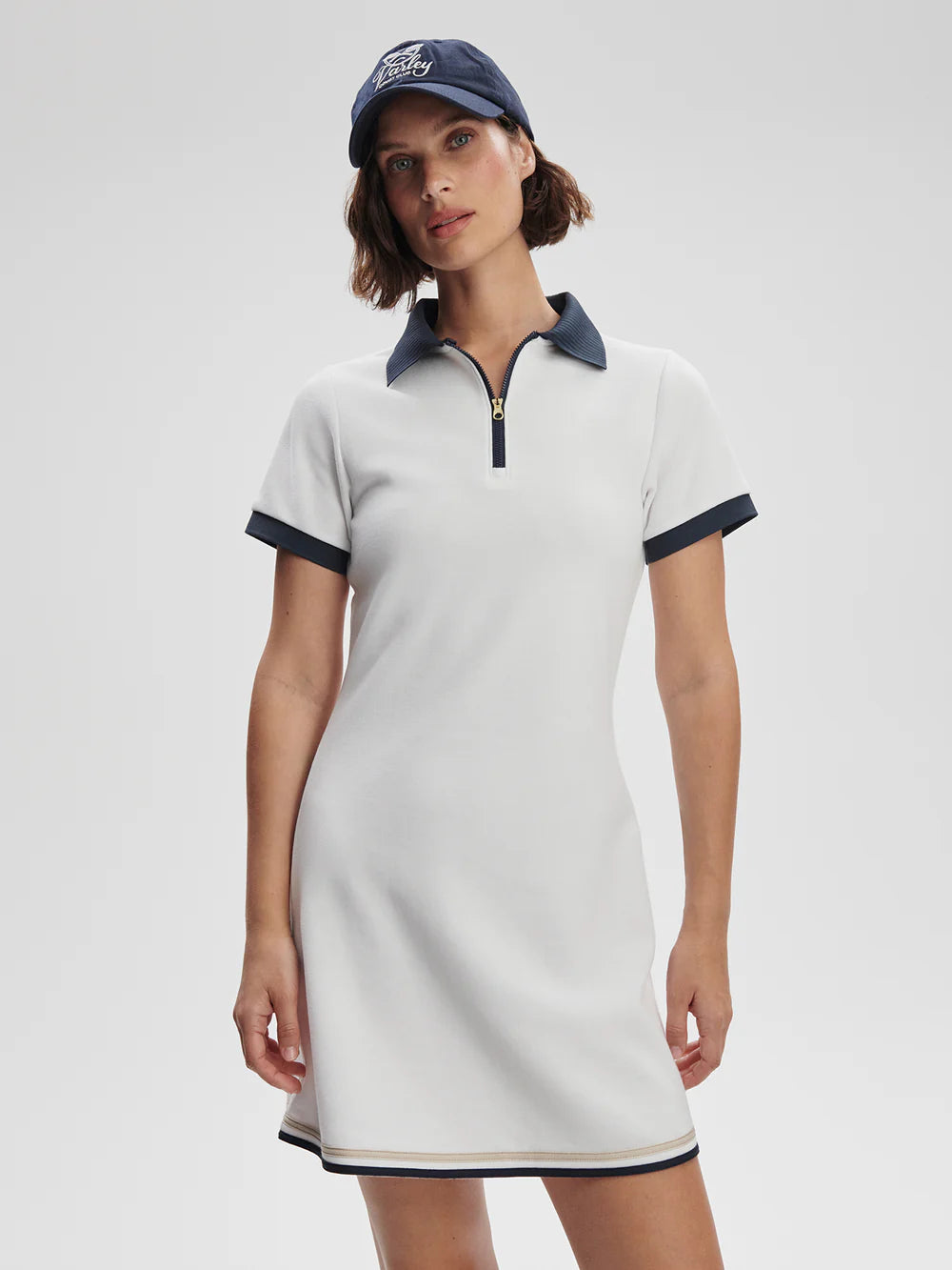 Valentina Court Dress - White/Blue Nights