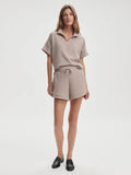 Ollie High Rise Short - Taupe Marl